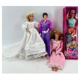 Bride Barbie, Purple Jumpsuit Barbie, Ken/ Donnie Osmond & Malibu Barbie