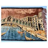 Decorative Cityscape Tapestry - Bridge & Towers Design