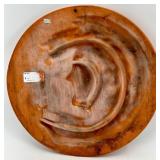 Pair of 15-Inch Round Terracotta Wall Plaques - Man in the Moon Motif