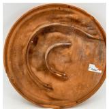 Pair of 15-Inch Round Terracotta Wall Plaques - Man in the Moon Motif