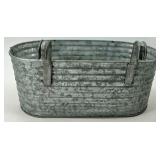 Galvanized Metal Buckets & Caddy Set with Bird Accent