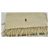 Polo Ralph Lauren Scarves - Red Striped Wool & Beige Pony-Embroidered