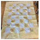Handmade Patchwork Floral Quilt