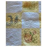 Handmade Patchwork Floral Quilt