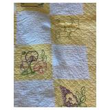 Handmade Patchwork Floral Quilt