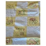 Handmade Patchwork Floral Quilt