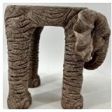 Decorative Metal Tree Sculpture, Elephant Display Stand, Wall Hook and Antique Xylophone