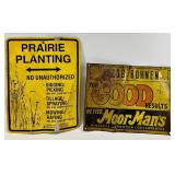 Prairie Planting Sign & Moorman