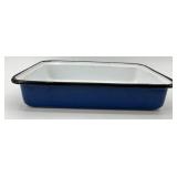Vintage Enamel Bakeware Pan Set - Muffin Tins, Angel Food Pan & Scoop