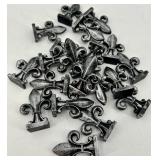Assorted Metal Place Card Holders - Fleur-de-Lis & Dragonfly Styles