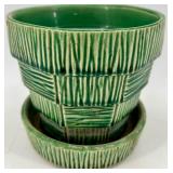 McCoy Pots Ribbed Ceramic Planters (Lot of 2)