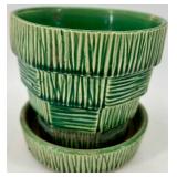 McCoy Pots Ribbed Ceramic Planters (Lot of 2)