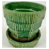 McCoy Pots Ribbed Ceramic Planters (Lot of 2)