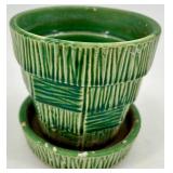McCoy Pots Ribbed Ceramic Planters (Lot of 2)