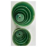 McCoy Pots Ribbed Ceramic Planters (Lot of 2)