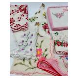 Vintage Handkerchiefs - Assorted Floral Embroidered including NOS