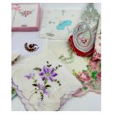 Vintage Handkerchiefs - Assorted Floral Embroidered including NOS