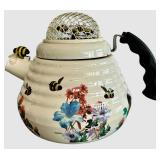 Two wire Hanging Fruit Baskets & Kamenstein "World of Motion" Bee Teapot (for parts or repair)
