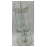Two wire Hanging Fruit Baskets & Kamenstein "World of Motion" Bee Teapot (for parts or repair)