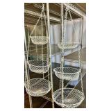 Two wire Hanging Fruit Baskets & Kamenstein "World of Motion" Bee Teapot (for parts or repair)