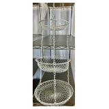 Two wire Hanging Fruit Baskets & Kamenstein "World of Motion" Bee Teapot (for parts or repair)