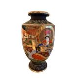 13-Inch Japanese Cloisonne Vase - Hand Painted Enamel Artwork, Made in Japan