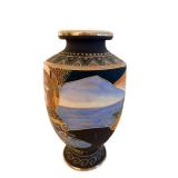 13-Inch Japanese Cloisonne Vase - Hand Painted Enamel Artwork, Made in Japan