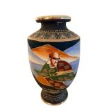13-Inch Japanese Cloisonne Vase - Hand Painted Enamel Artwork, Made in Japan