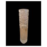 12-Inch Crystal Cut-Glass Vase with Starburst Pattern