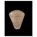 12-Inch Crystal Cut-Glass Vase with Starburst Pattern