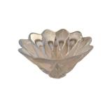 Crystal Glass Flower Bowl - 7 1/2 x 11 1/2 Inches