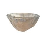 Faceted Crystal Bowl - Diamond-Cut Glass, 6 1/2 x 10 1/2 Inches