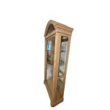 82 1/2-Inch Glass-Front Curio Cabinet with Arch Top and Four Glass Shelves