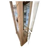 82 1/2-Inch Glass-Front Curio Cabinet with Arch Top and Four Glass Shelves