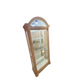 82 1/2-Inch Glass-Front Curio Cabinet with Arch Top and Four Glass Shelves