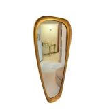 Gilt Teardrop Wall Mirror - 43 x 20 Inches