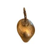 Hand-Hammered Vase with Brass Peacock Finial - 33 x 18 Inches