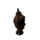 Buddha Head Bust Sculpture - Metal Decorative Statue for Home or Office