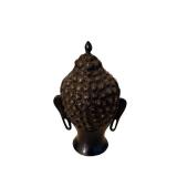 Buddha Head Bust Sculpture - Metal Decorative Statue for Home or Office