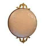 Metal and Glass Serving Bowl