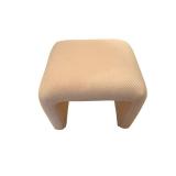 Textured Upholstered Footstool  - Mesh Fabric