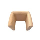 Textured Upholstered Footstool  - Mesh Fabric