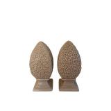 DEARTIS Made in Portugal Daisy-Pattern Ceramic Pair (Lot of 2)