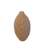 Faceted Ceramic Vase with Diamond Pattern Texture