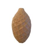 Faceted Ceramic Vase with Diamond Pattern Texture