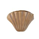 Shell-Shaped Ceramic Vase with Chip - Damaged Rim