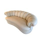 Off White Upholstered  Sofa, 91-Inch Length