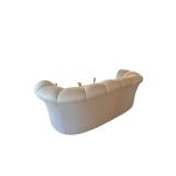 Off White Upholstered  Sofa, 91-Inch Length