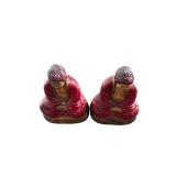 Pair of Ceramic Buddha Bookends
