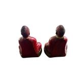 Pair of Ceramic Buddha Bookends
